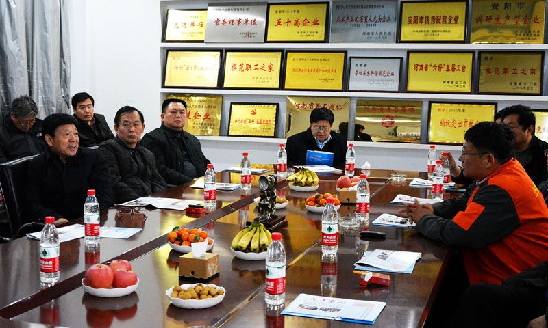 河南省人大常委会农工委主任盛国民一行到安阳全丰生物科技有限公司调研